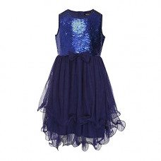 Deals, Discounts & Offers on  - [Size 3, 5, 6Y] STOP by Shoppers Girls Round Neck Sequined Layered Dress