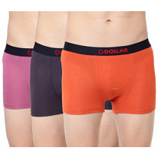 Deals, Discounts & Offers on Men - [Size S] Dollar Bigboss Men's Assorted Pack of 3 Trendy Plain Trunk (Color & Prints May Vary)