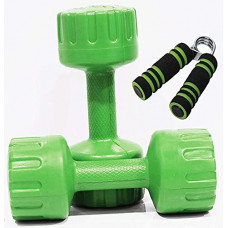 Deals, Discounts & Offers on  - [4 Kilo] Aurion PVC Coated Dumbbells Weights Fitness Home Gym Exercise Barbell (Pack of 2)