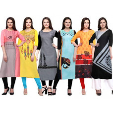 Deals, Discounts & Offers on Women - [Size M] Pop Mantra Women's Crepe Straight Kurta