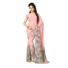 Deals, Discounts & Offers on Women - Vaamsi Georgette Saree with Blouse Piece