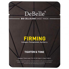 Deals, Discounts & Offers on Beauty Care - DeBelle Bio Cellulose Sheet Mask - Firming | Collagen, Pomegranate & Goji Berry | Tighten & Tone Skin, Pack of 1 Sheet Mask, 25ml