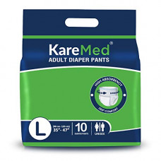 Deals, Discounts & Offers on  -  KareMed Adult Diaper Pants For Incontinence, Large, Waist Size 90-120 cm (35