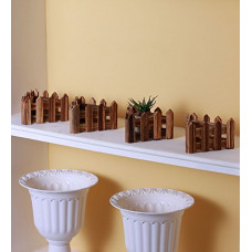 Deals, Discounts & Offers on  - Four Walls Artificial Wooden Pot (17 cm x 10 cm x 7 cm, Brown, Set of 4, WV R251/145/Brown/S4)