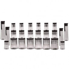 Deals, Discounts & Offers on  - Steelo Belly Container 24 Pcs Set,300 mlx 8,500 ml x 6,1200 ml x 6,Bottle -4,Black Pearl. (Set of 24)