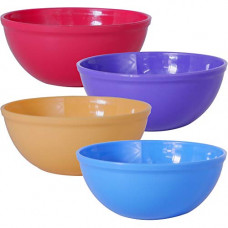 Deals, Discounts & Offers on  - Wonder Sigma 1500 Microwave Safe Multipurpose Plastic Bowl Set, 4 pc Bowl 1300 ml, Red Dark Blue Yellow Violet Color, Made in India, KBS02337