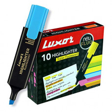 Deals, Discounts & Offers on Stationery - Luxor 1851 Highlighter - Blue - Box of 10