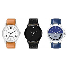 Deals, Discounts & Offers on Watches & Wallets - Watch City Quartz Movement Attractive Dial and Classy Belt Analog Watches (Pack of 3)