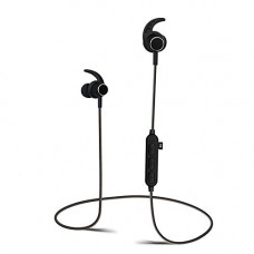 Deals, Discounts & Offers on Headphones - PunnkFunnk Wireless Neckband Earphones with mic, IPX4 Sweat & Water Proof, up to 12 Hours Playtime, Magnetic Earbuds, SF Card Slot, Bass Stereo Sports Bluetooth Headphone with HD Sound (Black) (PF-BE011)