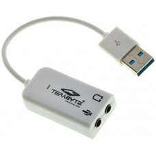 Deals, Discounts & Offers on  - PremiumAV USB External Sound Card Audio Adapter with Mic (White)
