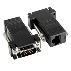 Deals, Discounts & Offers on  - PremiumAV vgamaletorj VGA Extender to CAT5 CAT6 RJ45 Network Cable Adapter (Black, Pack of 2)