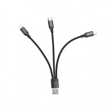 Deals, Discounts & Offers on Mobile Accessories - JOYROOM JR-L301 1000MM TPE+Aluminum Alloy 5.5A High Current Super-Fast Charging Cable for Android, iOS and Type C Devices, 3 in 1 USB Charging Cable
