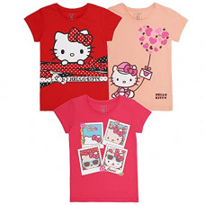 Deals, Discounts & Offers on  - Hello Kitty By Kidsville Girl's Regular fit T-Shirt