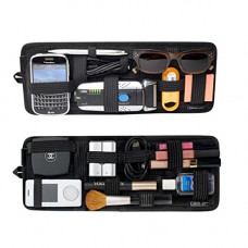 Deals, Discounts & Offers on  - PackNBUY Black Car Visor Grid Pad Organizer with Elastic Straps