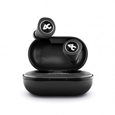 Deals, Discounts & Offers on Headphones - Auxtron AirBolt 505 True Wireless (TWS) Earbuds - Bluetooth 5.0, Full Touch Earphones, IPX5 Water Resistant, HD Stereo Sound, High Bass, InBuilt MIC, Upto 36 Hours Playtime with Charging Case (Silver + Black)