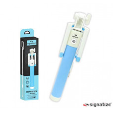 Deals, Discounts & Offers on Mobile Accessories - Signatize Selfie Stick with AUX Wire Extend to 17cm-72cm For All Smartphone Metallic SZ-9002