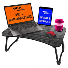 Deals, Discounts & Offers on Laptop Accessories - Gizga Essentials Multi-Purpose Portable & Foldable Wooden Desk For Bed Tray, Laptop Table, Study Table (Tan)