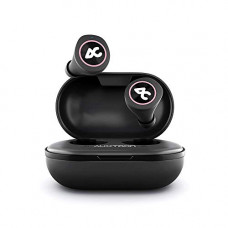 Deals, Discounts & Offers on Headphones - Auxtron AirBolt 505 True Wireless (TWS) Earbuds - Bluetooth 5.0, Full Touch Earphones, IPX5 Water Resistant, HD Stereo Sound, High Bass, InBuilt MIC, Upto 36 Hours Playtime with Charging Case (Pink + Black)