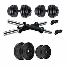 Deals, Discounts & Offers on  - Amazon Brand - Koxtons Premium Weight Adjustable 10 Kg Dumbell Set, Best Home Gym & Fitness Kit, 10 KG, Black Colour