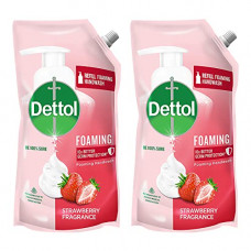 Deals, Discounts & Offers on Health & Personal Care - Dettol Foaming Handwash Refill - Strawberry, 700ml (Pack of 2)| Rich Foam | Moisturizing Hand Wash | Soft on Hands, Red