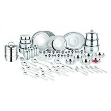Deals, Discounts & Offers on  - Classic Essentials Stainless Steel Dinner Set - Set of 83 Pcs, Silver
