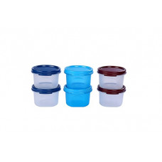 Deals, Discounts & Offers on  - Signoraware Round Modular Container Set, 200ml, Set of 6, Multicolour