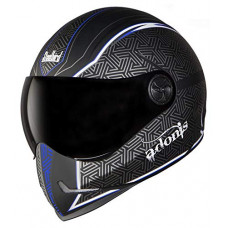 Deals, Discounts & Offers on  - Steelbird Glass Helmet Adonis Rustic/SBH-1, Matt Black/Blue 600mm S.V