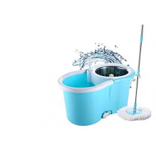 Deals, Discounts & Offers on Home Improvement - SHREE GANESH ENTERPRISE Steel Spinner Bucket Mop 360 Degree Self Spin Wringing with 2 Absorbers