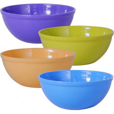 Deals, Discounts & Offers on  - Wonder Plastic Sigma 1000 Microwave Bowl Set, 4 pc Mixing Bowl 650 ml, Blue Yellow Green Violet Color, Made in India, KBS02234
