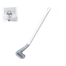 Deals, Discounts & Offers on  - SHVAS Silicone Western and Indian Toilet Brush with Holder Stand, Flexible Double-Sided with Adhesive Wall Mount (Color May Vary) (Golf)