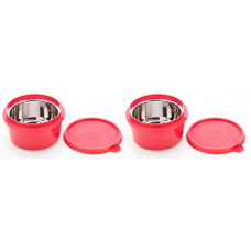 Deals, Discounts & Offers on  - Signoraware Executive Microsafe Steel 500ml Container, Set of 2,500ml+500ml, Red