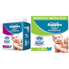Deals, Discounts & Offers on Baby Care - Supples Baby Pants Diapers, X-Large, 54 Count&Supples Baby Diaper Pants, Monthly Mega-Box, Large, 124 Count