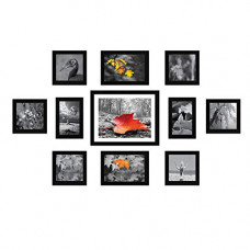 Deals, Discounts & Offers on  - Amazon Brand - Solimo Collage Set of 11 Black Photo Frames ( 4 x 6 Inch - 2 & 5 X 5 Inch - 6, 5 X 7 inch - 2 & 8 X 10 inch - 1 )