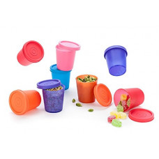 Deals, Discounts & Offers on  - Signoraware Nano Round Medium Plastic Container Set, 90ml, Set of 9, Multicolour
