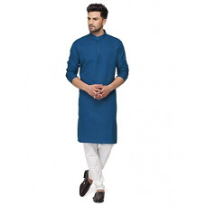 Deals, Discounts & Offers on Men - Gauri Laxmi Enterprise GLE Solid Cotton Blend Straight Kurta Only