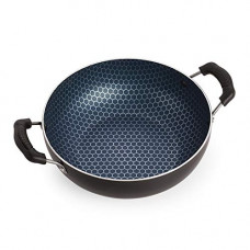 Deals, Discounts & Offers on Cookware - Nirlon Honeycomb Kitchen Accessories For Cooking Nonstick Kadhai/Wok 1.8 Liter with Handle