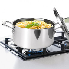 Deals, Discounts & Offers on  - MILTON Pro Cook Triply Stainless Steel Casserole with Lid, 22 cm / 4 Litre- Silver