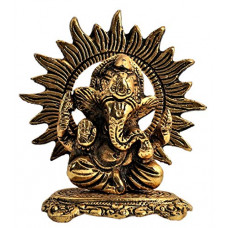 Deals, Discounts & Offers on  - VIRSAA Handcrafted Metal Decorative Showpiece For Car Dashboard Idol, Home Dcor Decoration & Gifting Purpose (Gold, 11 cm)