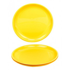 Deals, Discounts & Offers on  - Signoraware Round Plastic Full Plate Set, 130ml/75mm, Set of 3, Yellow