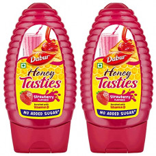 Deals, Discounts & Offers on  - Dabur Honey Tasties Strawberry Syrup | Enriched with Vitamin D |No Added Sugar - 200gm (Pack of 2)