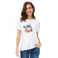 Deals, Discounts & Offers on Men - ALL YOUR DESIGN Men's/Women's Regular Fit -Colourful - Holi Tshirt Shirt For Men/Women Printed Round Neck Tshirt || Mens/Womens Tshirts Polycotton Half Sleeve
