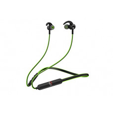 Deals, Discounts & Offers on Headphones - QOR9 Y2 Trender Wireless Neckband Bluetooth Earphones with Dynamic Bass,in-Ear Headphones Works with Voice Assistant, Bluetooth 5.0 (Black+Green)