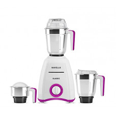 Deals, Discounts & Offers on  - Havells Klassic 750 watts 3 Jar Mixer Grinder with 304 SS Blades, Large Size SS Jars, Break Resistant Polycarbonate Transparent Jar Lids With Twist & Lock Mechanism
