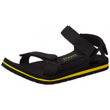 Deals, Discounts & Offers on  - [Size 8] Amazon Brand - Symbol Men's Black Ankle Strap