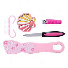 Deals, Discounts & Offers on Beauty Care - Amazon Brand - Solimo Manicure and Pedicure Kit Pink, Pack of 5
