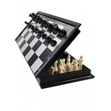 Deals, Discounts & Offers on Toys & Games - Storio Folding Smooth Surface Magnetic Chess Board Black and White Set Magnetic Indoor Games Size 10 Inch