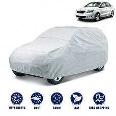 Deals, Discounts & Offers on  - Kingsway Dust Proof Car Body Cover For Skoda Rapid (Model Year : 2011-2016) (Silver Matty, Triple Stitched)