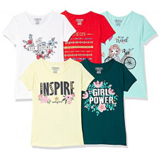 Deals, Discounts & Offers on  - [Size 7- 8Y] CHEROKEE KIDS Girl's Regular T-Shirt
