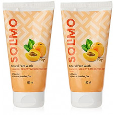 Deals, Discounts & Offers on Beauty Care - Amazon Brand - Solimo Natural Face Wash Flax Seed, Apricot & Mint, 150 ml (Pack of 2)