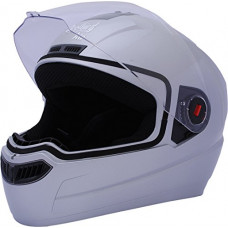 Deals, Discounts & Offers on  - Steelbird SBA-1 Glossy Silver with Plain Visor,600mm